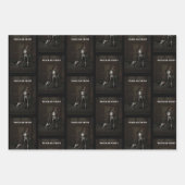 Trick or Treat. Man dressed as skeleton Inpakpapier Vel (Voorkant 3)