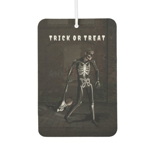 Trick or Treat. Man dressed as skeleton Luchtverfrisser (Voorkant)