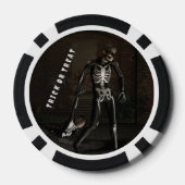 Trick or Treat. Man dressed as skeleton Poker Chips (Achterkant)