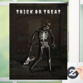 Trick or Treat. Man dressed as skeleton Raamsticker (Huis)