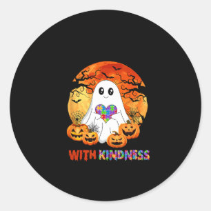 Trick or treat mensen met vriendelijkheid Hallowee Ronde Sticker