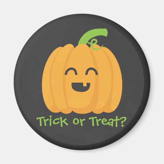 Trick or treat met Cute Pumpkin voor Halloween Magneet (Voorkant)