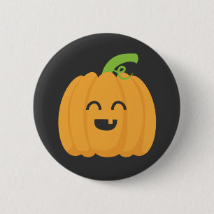 trick or treat met Cute Pumpkin voor Halloween Ronde Button 5,7 Cm