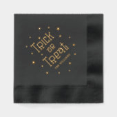 Trick or treat met de naam Halloween Folie Servetten (Voorkant)