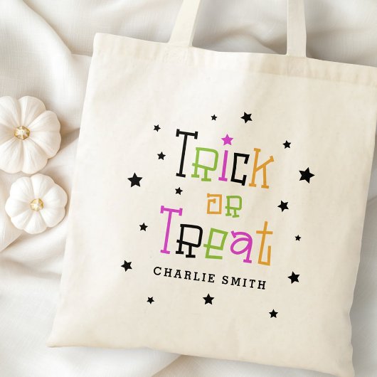 Trick or treat met de naam Halloween Tote Bag