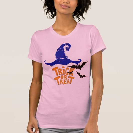 trick or treat met een vreemde halloween shirt (Voorkant)