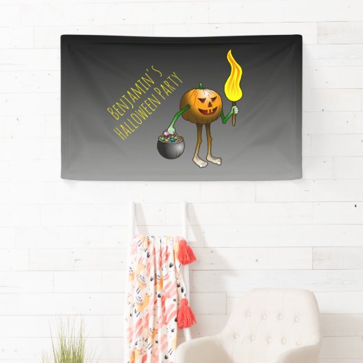 Trick or treat met Jack O' Lantern Spandoek (Insitu)