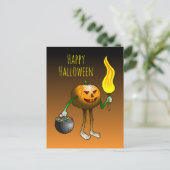 Trick or treat met Jack O'lantern Briefkaart (Staand voorkant)