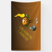 Trick or treat met Jack O'lantern Spandoek (Verticaal)