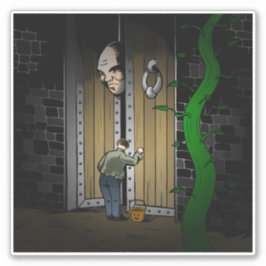 Trick or treat met Jack Sticker