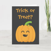 Trick or treat met Leuke Pompoen, Gelukkig Kaart (Voorkant)