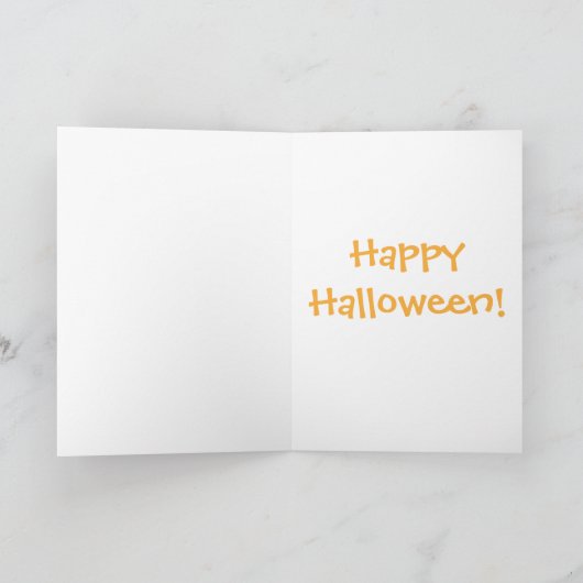 Trick or treat met Leuke Pompoen, Gelukkig Kaart (Binnen)