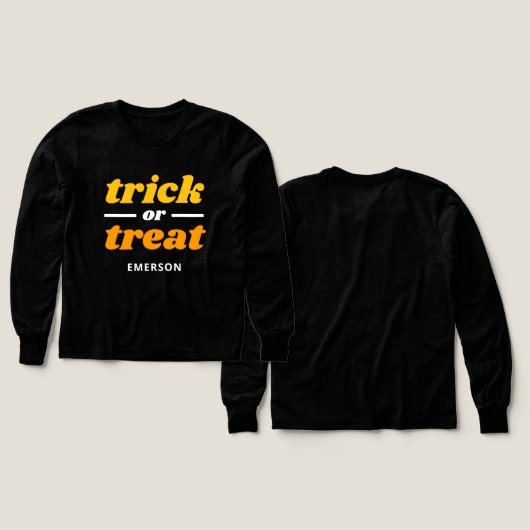 Trick or treat met monogram Halloween (Voorkant /achterkant)