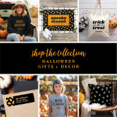 Trick or treat met monogram Halloween Tote Bag