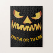 Trick or treat met pompoen gezicht legpuzzel (Verticaal)