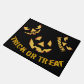 Trick or Treat met Pompoengezicht Deurmat (Schuin)