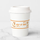 trick or treat met pup papieren bekers (Achterkant)