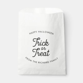 Trick or treat minimalistisch modern bedankzakje