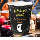 Trick or treat Minimalistische Ghost Halloween Fam Papieren Bekers