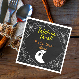 Trick or treat Minimalistische Ghost Halloween Fam Servet