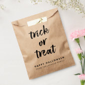 Trick or treat Modern Halloween Rustic Kraft Snoep Bedankzakje (Gezegeld)