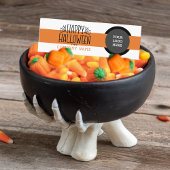 Trick or treat Modern Happy Halloween Bedankt Mini Visitekaartje