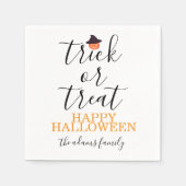 Trick or treat Modern Script Halloween servetten (Voorkant)
