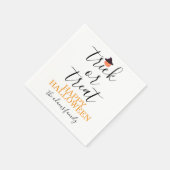 Trick or treat Modern Script Halloween servetten (Hoek)