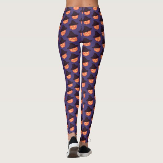 trick or treat Modern Script Halloween servetten Leggings (Achterkant)