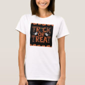 Trick or treat Modern Script Womens Halloween T-shirt (Voorkant)