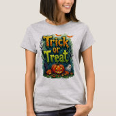 Trick or treat Modern Script Womens Halloween T-shirt (Voorkant)