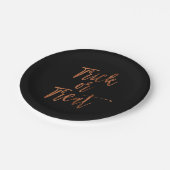 Trick or treat moderne Halloween Borden Papieren Bordje (Gekanteld)