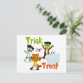 Trick or treat Monster Costume Kinder Briefkaart (Staand voorkant)