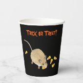 Trick or treat muis met snoepkernen papieren bekers (Achterkant)