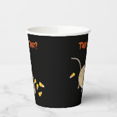 Trick or treat muis met snoepkernen papieren bekers (Links)