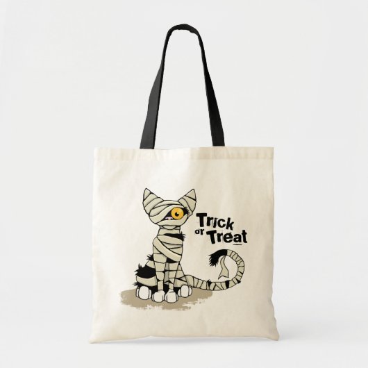 Trick or treat Mummy Cat - Halloween Bag Tote Bag (Voorkant)