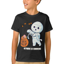 Trick or treat Mummy Halloween Fun Kinder shirt