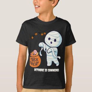 Trick or treat Mummy Halloween Fun Kinder shirt