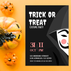 Trick or treat Mysterieuze Halloween Kostuumfeest Kaart