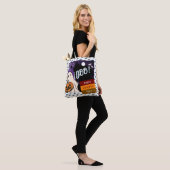 trick or treat, naam gepersonaliseerd Halloween ro Tote Bag (Op model)
