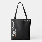 trick or treat, naam gepersonaliseerd, vrolijk Hal Tote Bag (Achterkant)