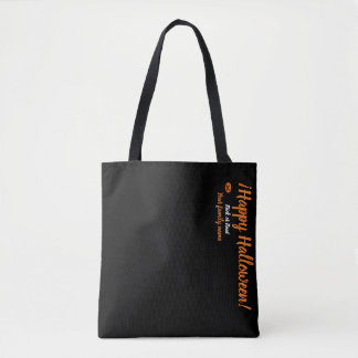 trick or treat, naam gepersonaliseerd, vrolijk Hal Tote Bag