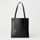trick or treat, naam gepersonaliseerd, vrolijk Hal Tote Bag (Voorkant)