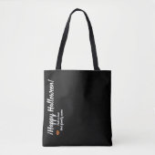 trick or treat, naam gepersonaliseerd, vrolijk Hal Tote Bag (Voorkant)