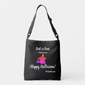 trick or treat, naam, Halloween gepersonaliseerd,  Crossbody Tas (Achterkant)