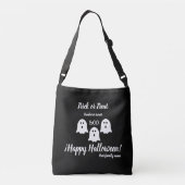trick or treat, naam, Halloween gepersonaliseerd,  Crossbody Tas (Achterkant)