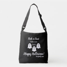 trick or treat, naam, Halloween gepersonaliseerd,  Crossbody Tas