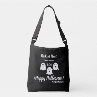 trick or treat, naam, Halloween gepersonaliseerd,  Crossbody Tas