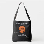 trick or treat, naam, Halloween gepersonaliseerd s Crossbody Tas (Achterkant)