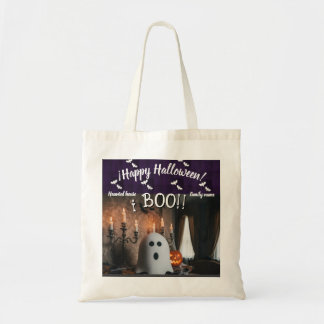 trick or treat, naam, Halloween gepersonaliseerd,  Tote Bag